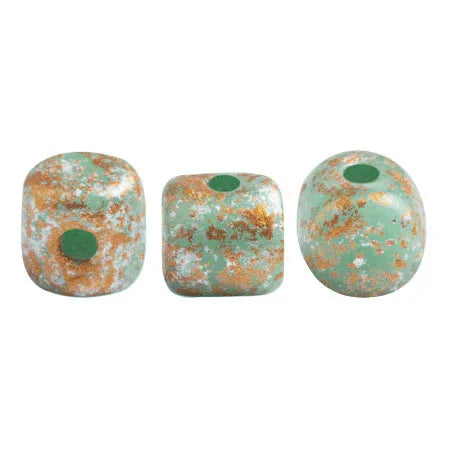 Minos® par Puca® - Opaque Green Turquoise Tweedy, 5 gram Les perles par Puca® - Paris