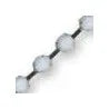 Strasskedja Silverfärgad - Opak Vita strasstenar 3mm, 2m Grekisk Metall