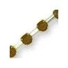 Strasskedja Guldfärgad - Opak bruna strasstenar 3mm, 2m Grekisk Metall