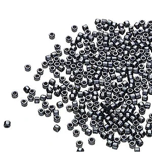 Matubo 10/0 Cylinder - Jet Hematite 5 gram Matubo