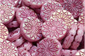 Origami Flower Bead - White with Rosé AB 18mm, 6-pack Hilmas Pyssel