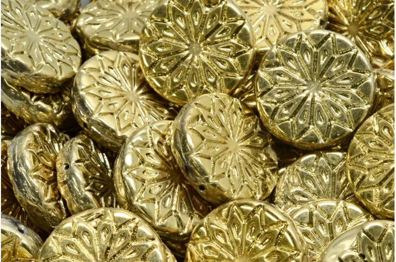 Origami Flower Bead - Full Amber 18mm, 6-pack Hilmas Pyssel