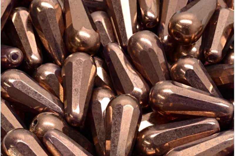 Firepolish Drop Bead - Bronze 20x9mm Hilmas Pyssel