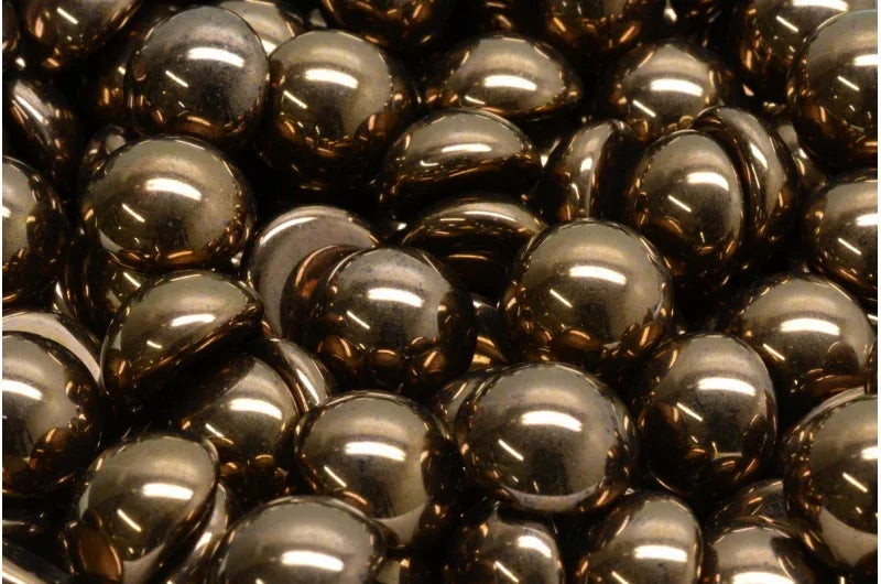Cabochon - Jet DK Bronze 12mm, 6-pack Hilmas Pyssel