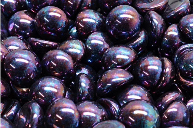 Cabochon - Jet Nebula 12mm, 6-pack Hilmas Pyssel