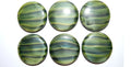 Cabochon Rund - Grön/Svart ca 24mm 1 styck Hilmas Pyssel