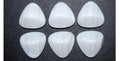 Cabochon Triangel - Vit Randig ca 22mm 1 styck Hilmas Pyssel