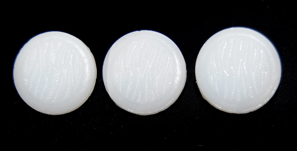 Glasknapp - Vit enkel 12mm 1 styck Hilmas Pyssel