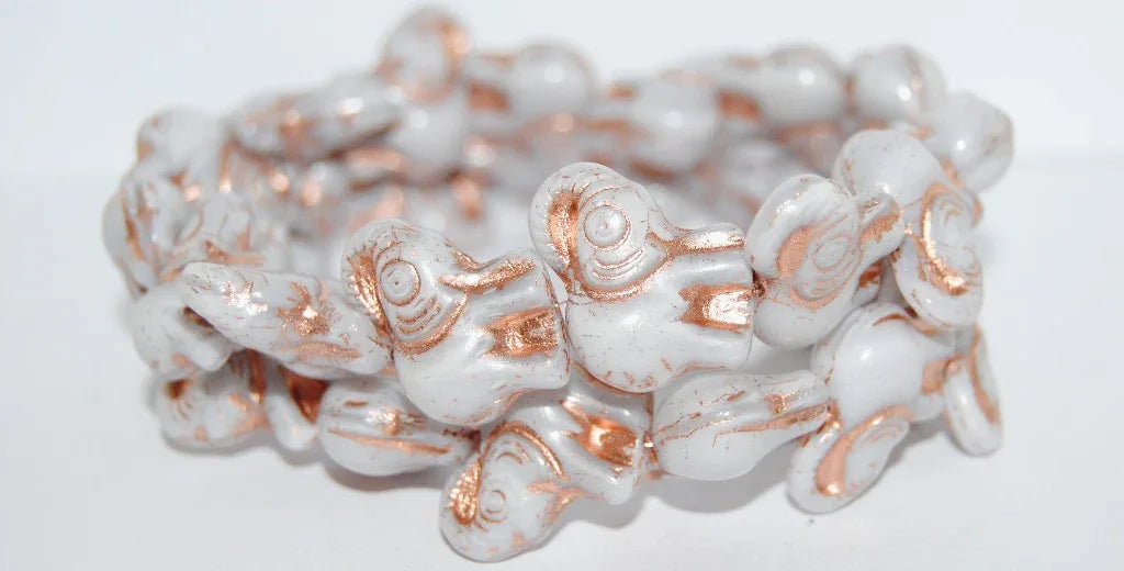 Glaspärla Elefant - Pale lavender with copper 20mm 1 styck Hilmas Pyssel