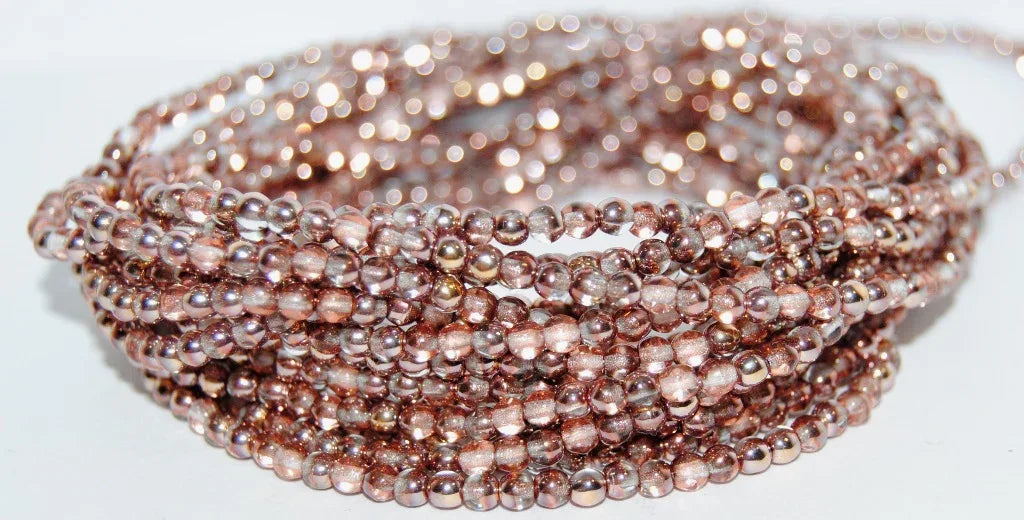 Tjeckiska Druk (Runda) - Crystal Capri Gold 3mm, 50-pack Hilmas Pyssel