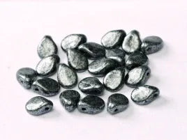 Preciosa Pip - Jet old silver, 60-pack Preciosa