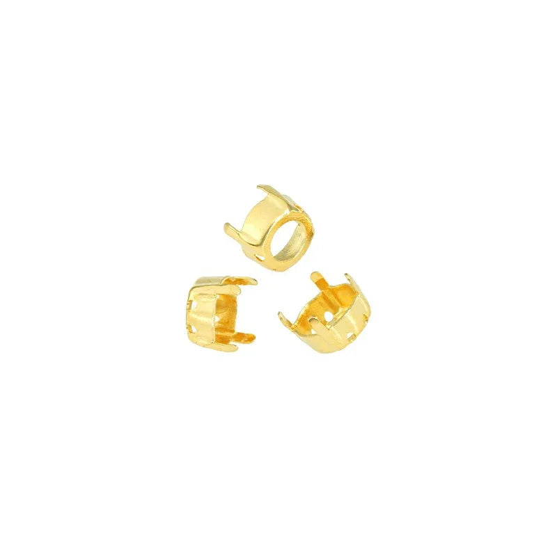 Infattning guldfärgad - Chaton ss45 (10mm) 4-pack Grekisk Metall