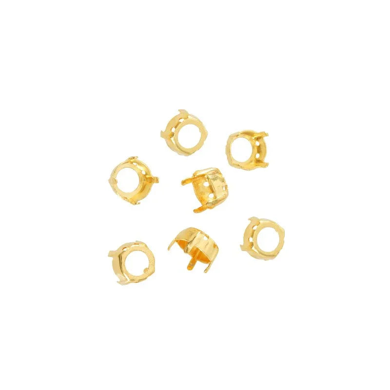 Infattning guldfärgad - Chaton ss45 (10mm) 4-pack Grekisk Metall