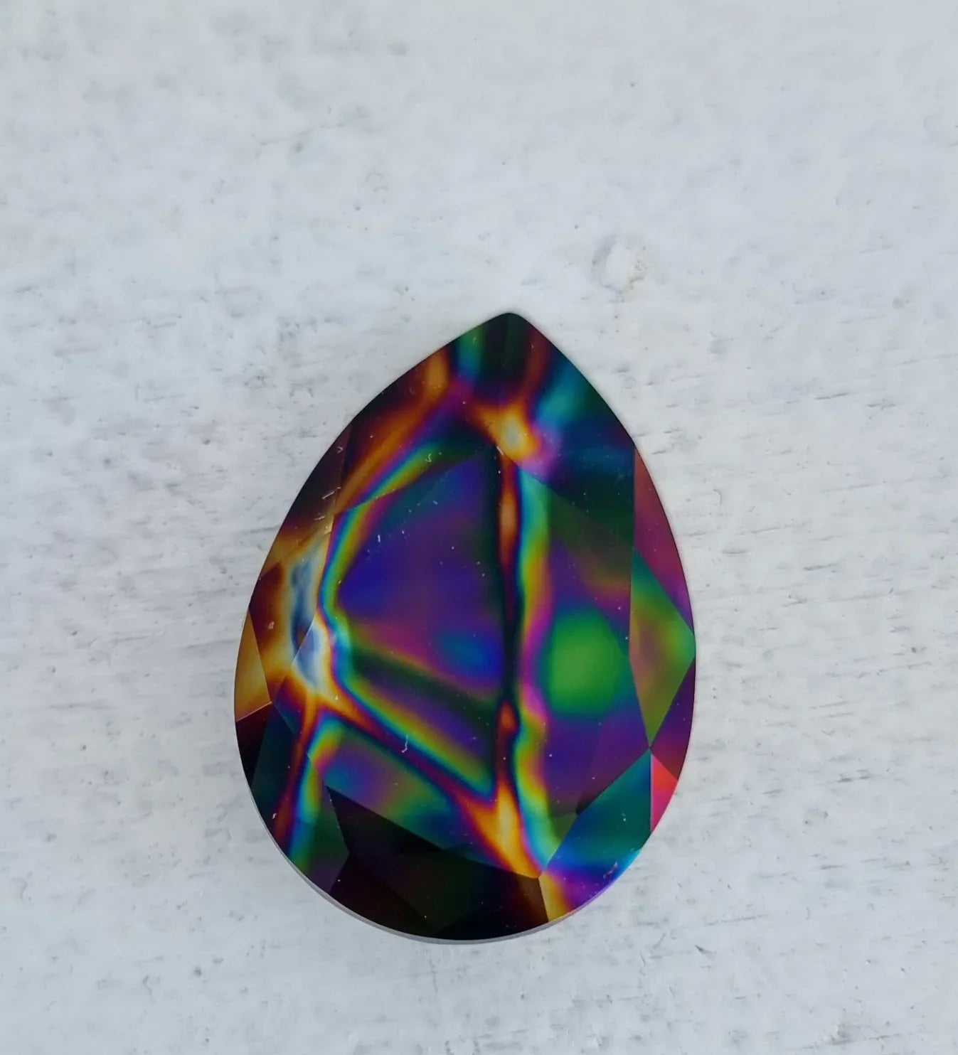 Swarovski Crystals Large Pear Fancy Stone (4327) - Crystal Rainbow Dark 30x20mm, 1 styck Swarovski