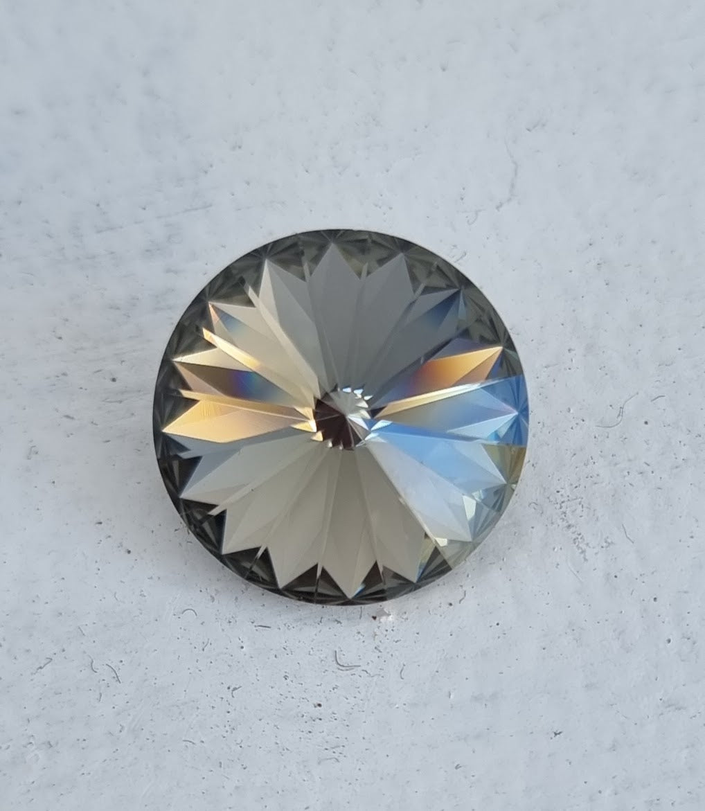 Swarovski Rivoli Crystals - Black Diamond 18mm, 1 styck Swarovski