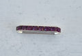 Swarovski Strass-Slider - Amethyst / Silver 17x4mm, 1 styck Swarovski