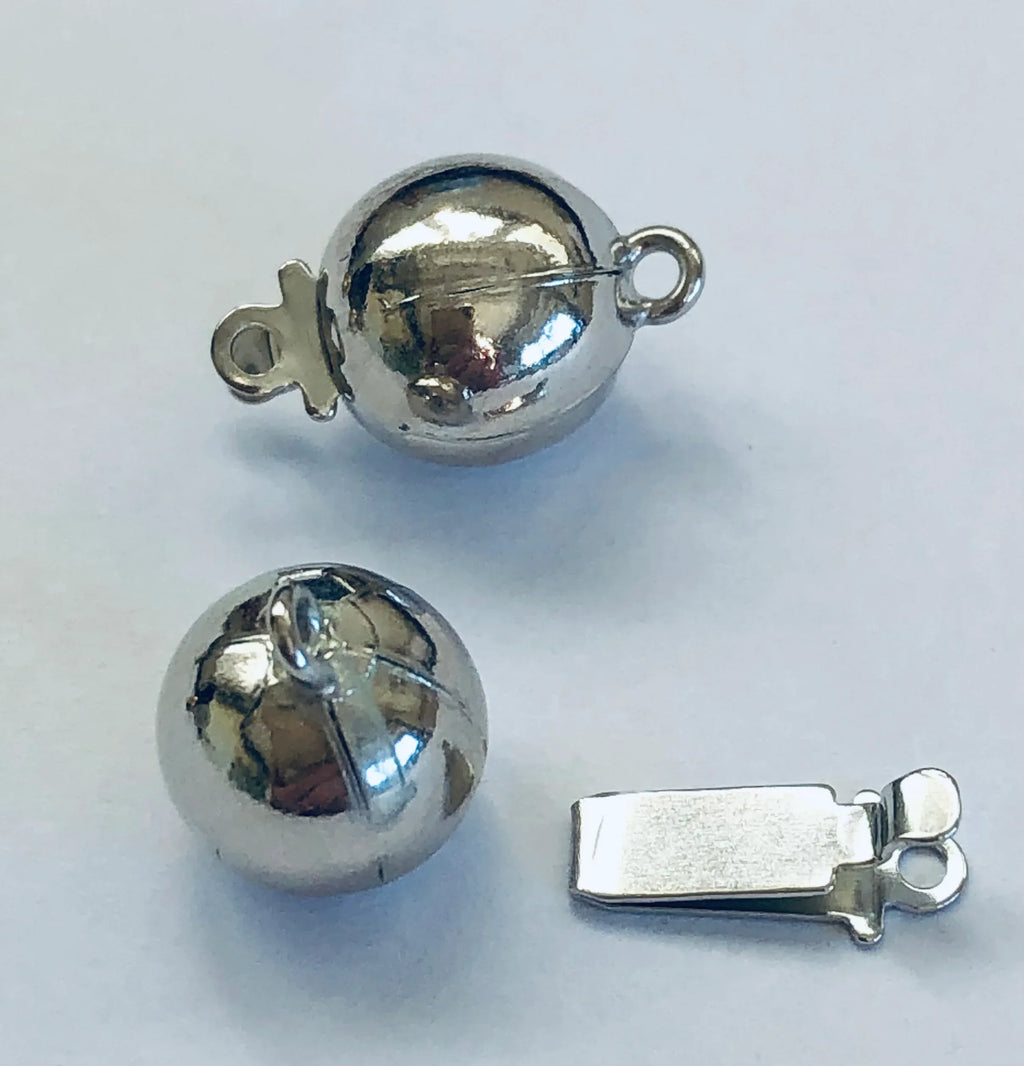 Claspgarten Instickslås - Rund Silverfärgad 10mm 1 styck Claspgarten