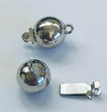 Claspgarten Instickslås - Rund Silverfärgad 10mm 1 styck Claspgarten