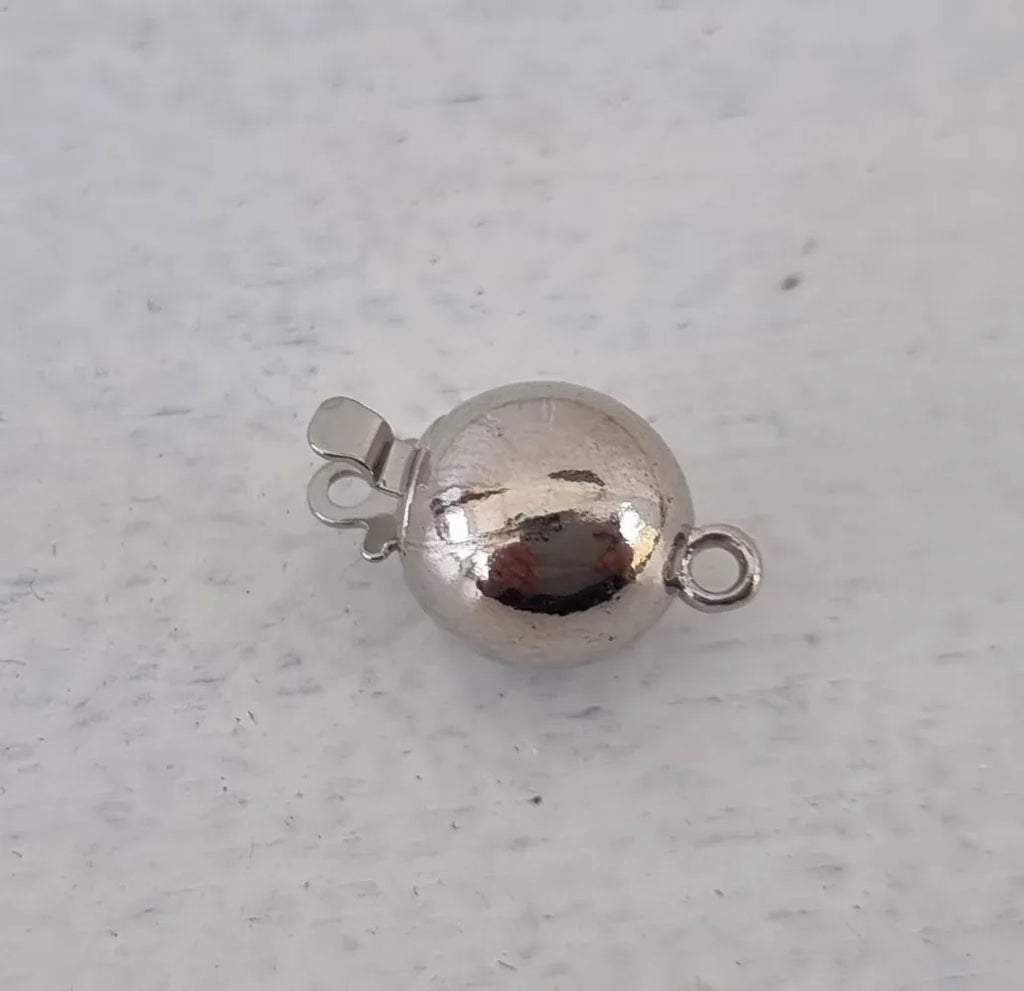 Claspgarten Instickslås - Rund Silverfärgad 10mm 1 styck Claspgarten