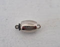 Claspgarten Instickslås - Bullig Oval Rundad Silverfärgad 11x8mm 1 styck Claspgarten