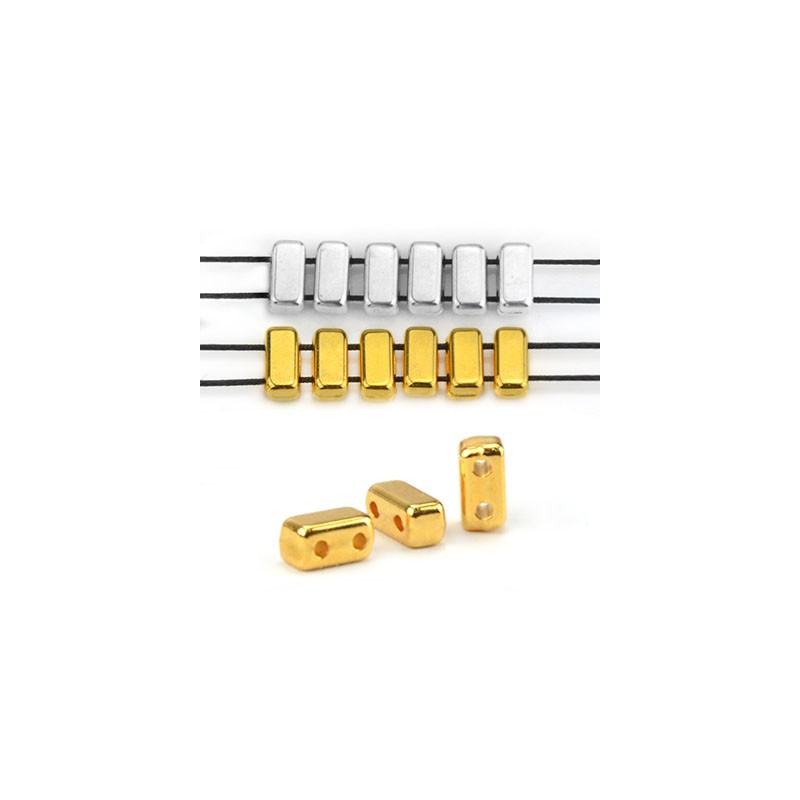 Mellandel Guldfärgad - Like Bricks 3x7mm 2-pack Grekisk Metall