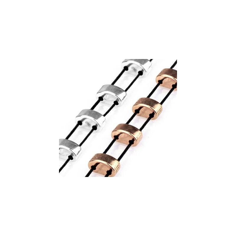 Mellandel Bronsfärgad - Duo Round Brick 3x6mm 2-pack Grekisk Metall