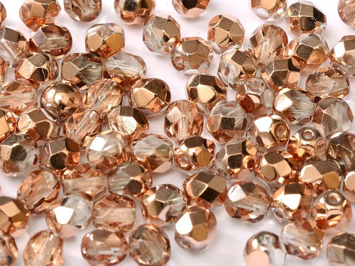 Tjeckiska Firepolish- Crystal Capri Gold 4 mm 50-pack Hilmas Pyssel