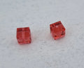 Swarovski Cube (5601) - Padparadscha 6mm, 4-pack Swarovski