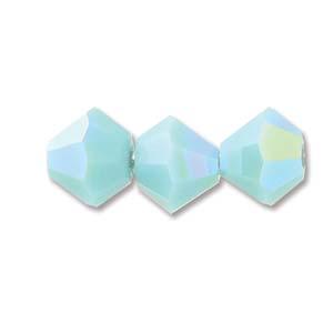 Tjeckiska MC Bicone - Turquoise AB, 4mm 30-pack Preciosa