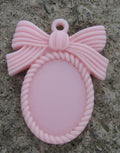 Ram i resin - Rosa med rosett, 1-pack Hilmas Pyssel