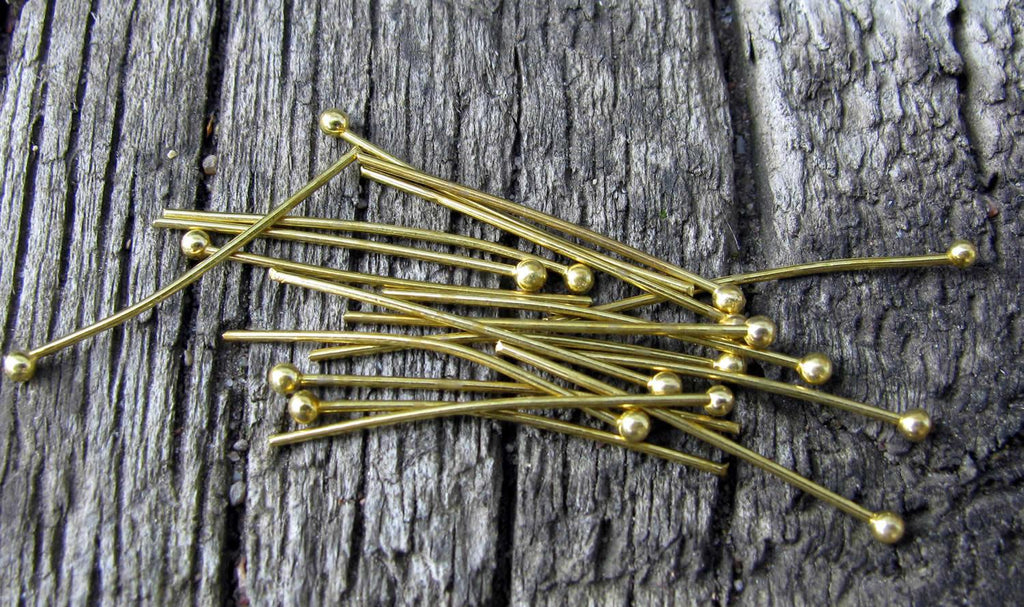 Hattpinnar Bronsfärgade med Kula - 25 mm, 100-pack Grekisk Metall