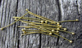 Hattpinnar Bronsfärgade med Kula - 25 mm, 100-pack Grekisk Metall