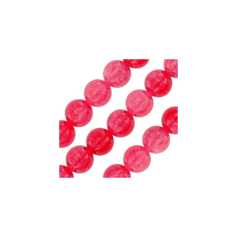Mountain Jade Rund - Korallrosa 8mm 1 Sträng Hilmas Pyssel