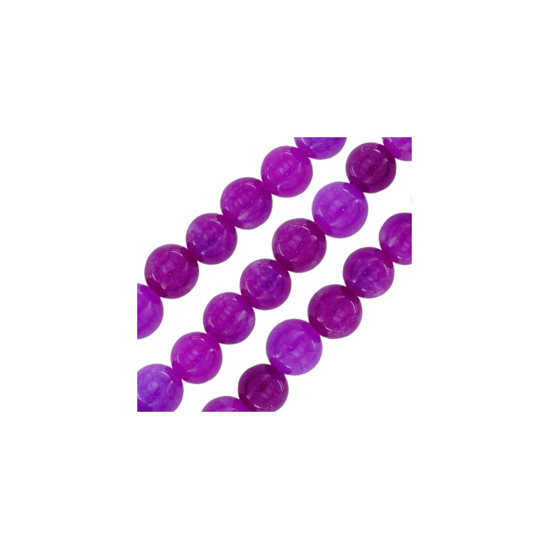 Mountain Jade Rund - Lila 6mm 1 Sträng Hilmas Pyssel