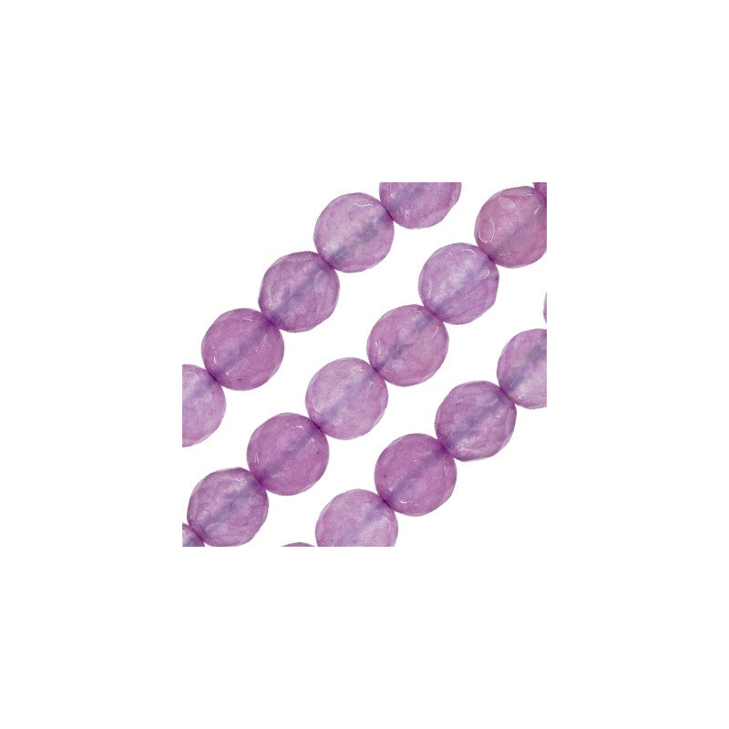Moutain Jade Facetterad Rund - Lila 6mm 1 Sträng Hilmas Pyssel