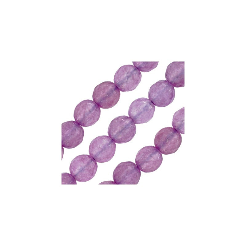 Moutain Jade Facetterad Rund - Lila 6mm 1 Sträng Hilmas Pyssel
