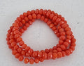 Facetterade glaspärlor - Coral, 4x3mm, 1 sträng Hilmas Pyssel