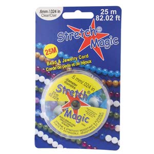 Stretch Magic - Elastisktråd, Klar 0,6 mm, 25 m Stretch Magic