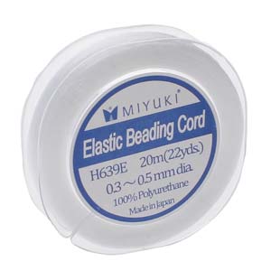 Miyuki Elastisk Beading Tråd Klar 0,5mm - 20m Miyuki