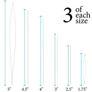 Pärlnålar - Big Eye, 18-pack i olika storlekar Beadsmith