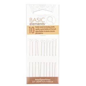 Pärlnålar Basic Elements - Flexibla twisted wire Heavy 0,35mm (10-pack) Beadsmith