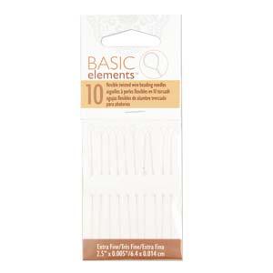 Pärlnålar Basic Elements - Flexible Twisted wire Extra Fine 0,127mm 10-pack Beadsmith