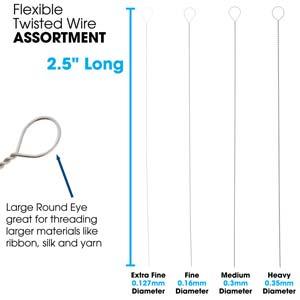 Pärlnålar Basic Elements - Flexible Twisted Wire Mix, 4-pack Beadsmith