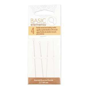 Pärlnålar Basic Elements - Flexible Twisted Wire Mix, 4-pack Beadsmith