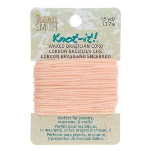 Knot-it Waxed Brazilian cord - Ljus Rosa 13,7 m Beadsmith