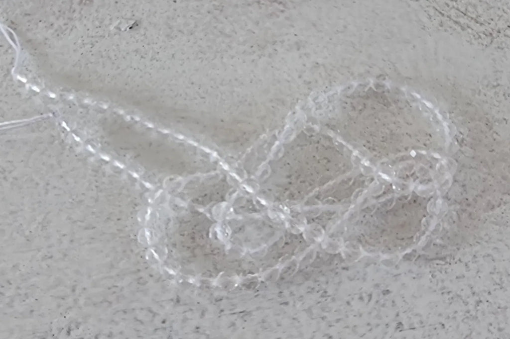 Glaspärlor Facetterade - Runda, Klara 3mm, 1 sträng Hilmas Pyssel