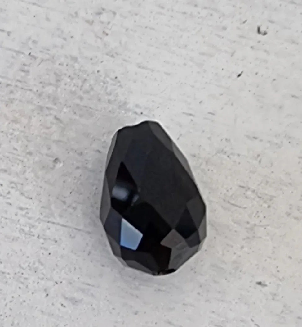 Facetterad Droppe - Svart 10x15mm 1 styck Hilmas Pyssel