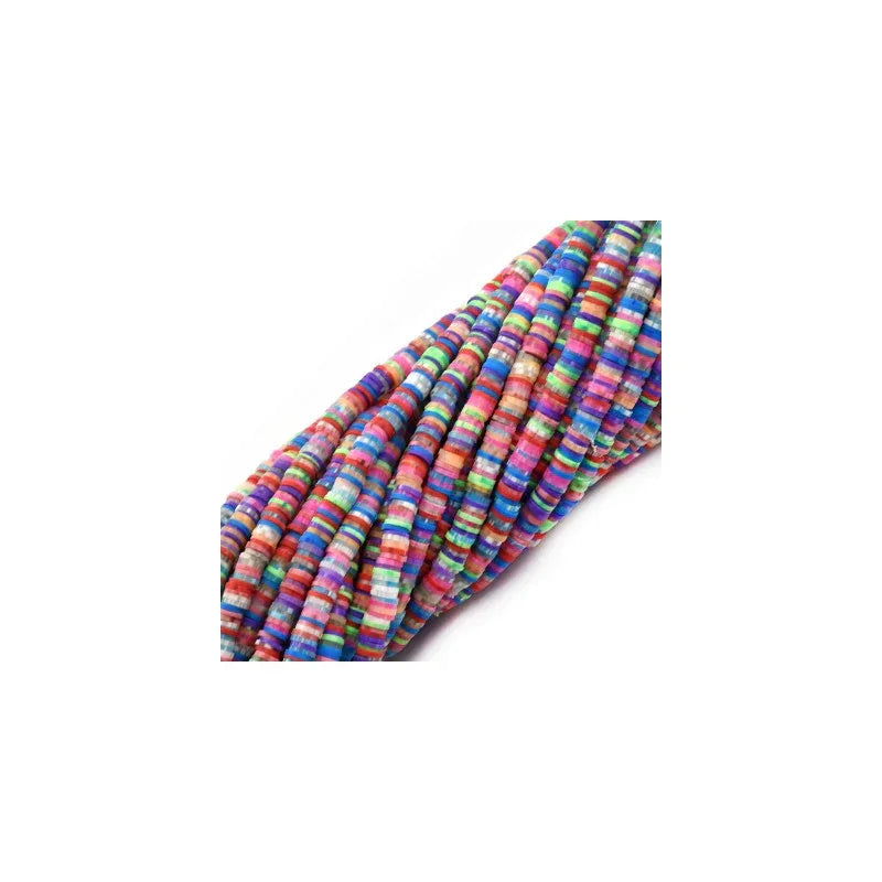 Heishi pärlor - Multi mix 6mm 1 sträng Hilmas Pyssel