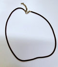 Gummi/sammet halsband - Brun ca 3mm, 1 styck Grekisk Metall