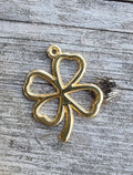 Berlock 24k guldpläterad - Fyrklöver 1 styck Grekisk Metall